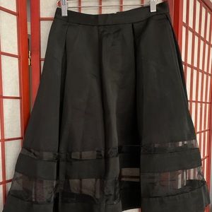 Black midi circle skirt